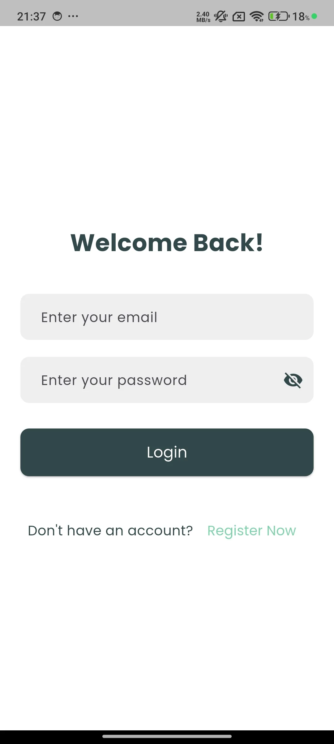 Smart Expense Tracker App: Login Screen