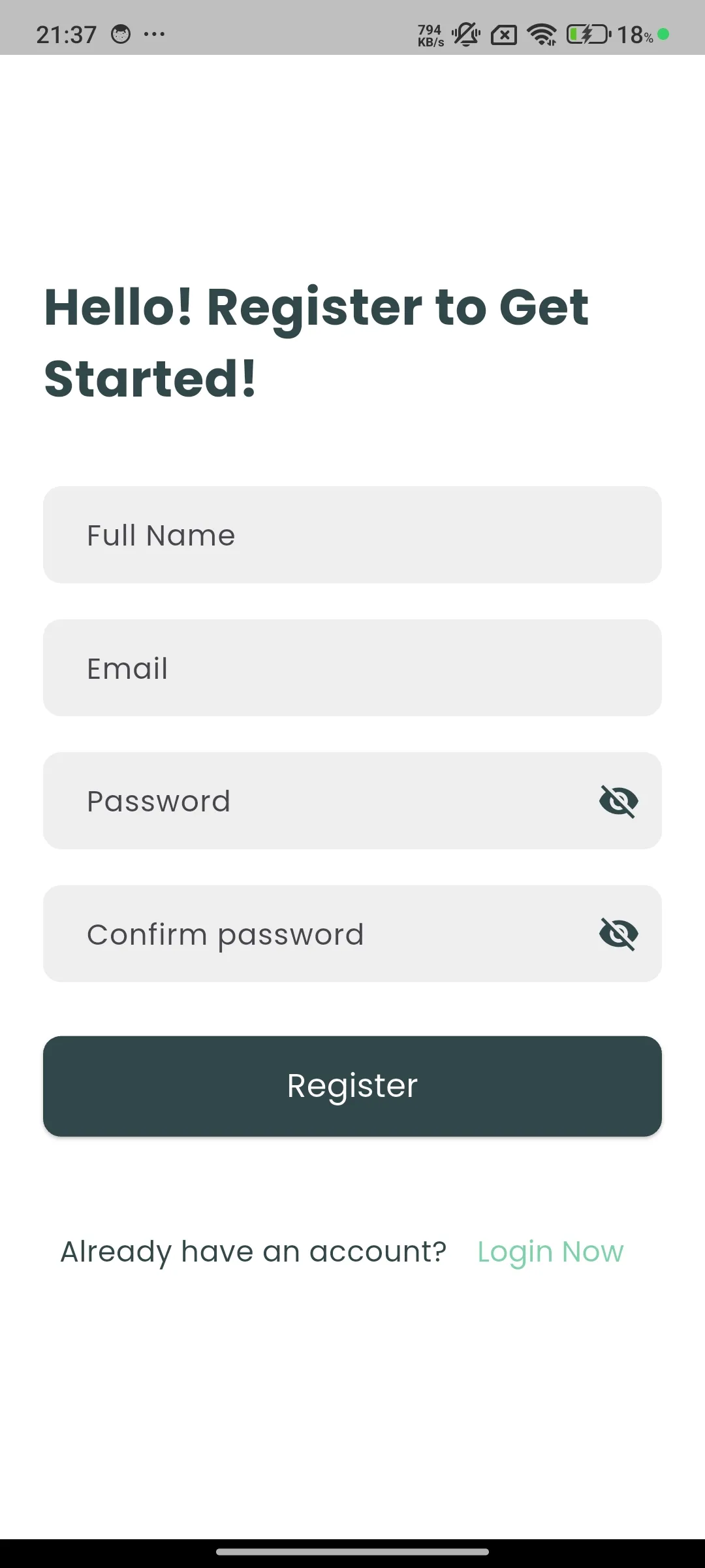 Smart Expense Tracker App: Registration